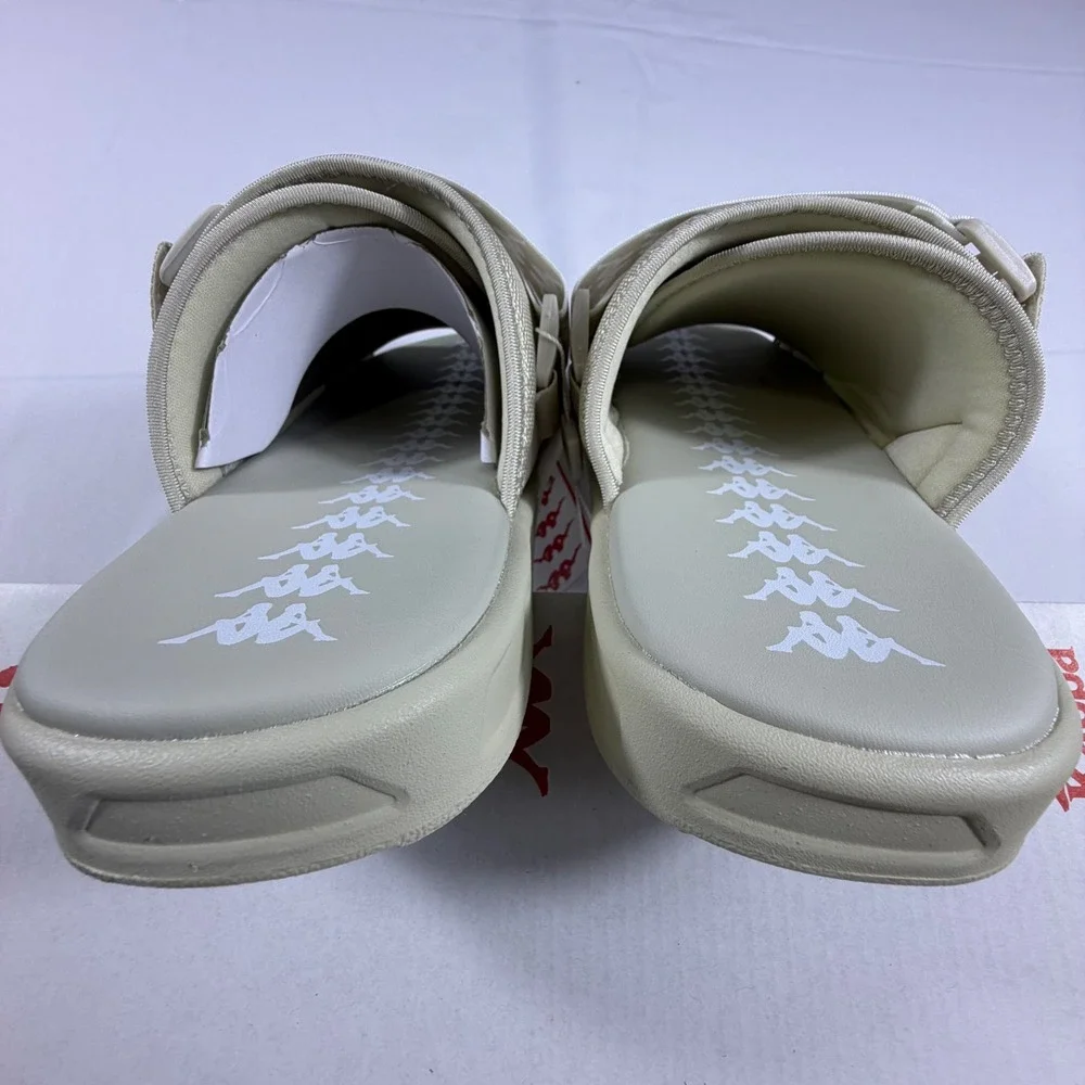 Kappa 222 Banda Mitel 1 Sandals White OffWhite Unisex Slides 304KUQ0 Size10 Mens